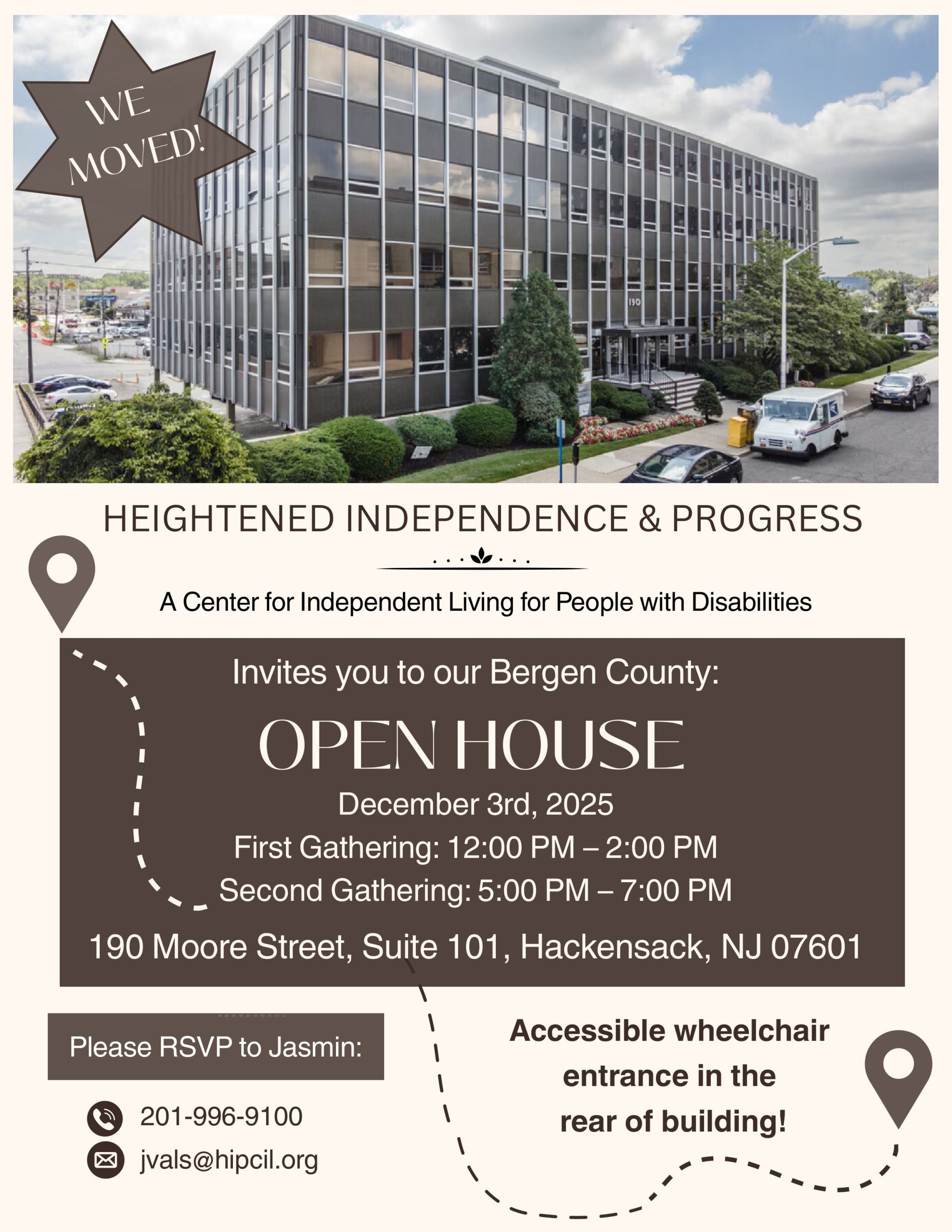 Open House FLyer hipcil Bergen County Office